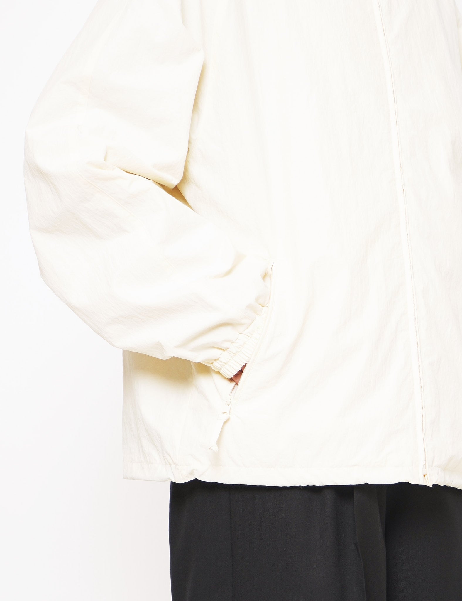 OFF WHITE WINDBREAKER STAND COLLAR JACKET