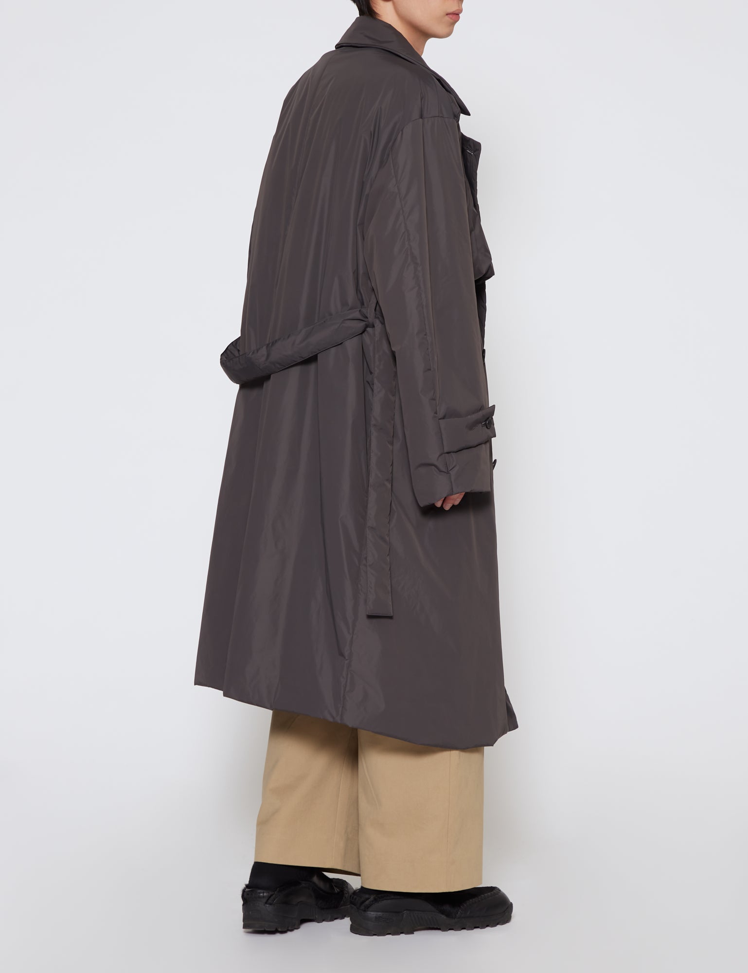 CHARCOAL OVERSIZED PADDED COAT