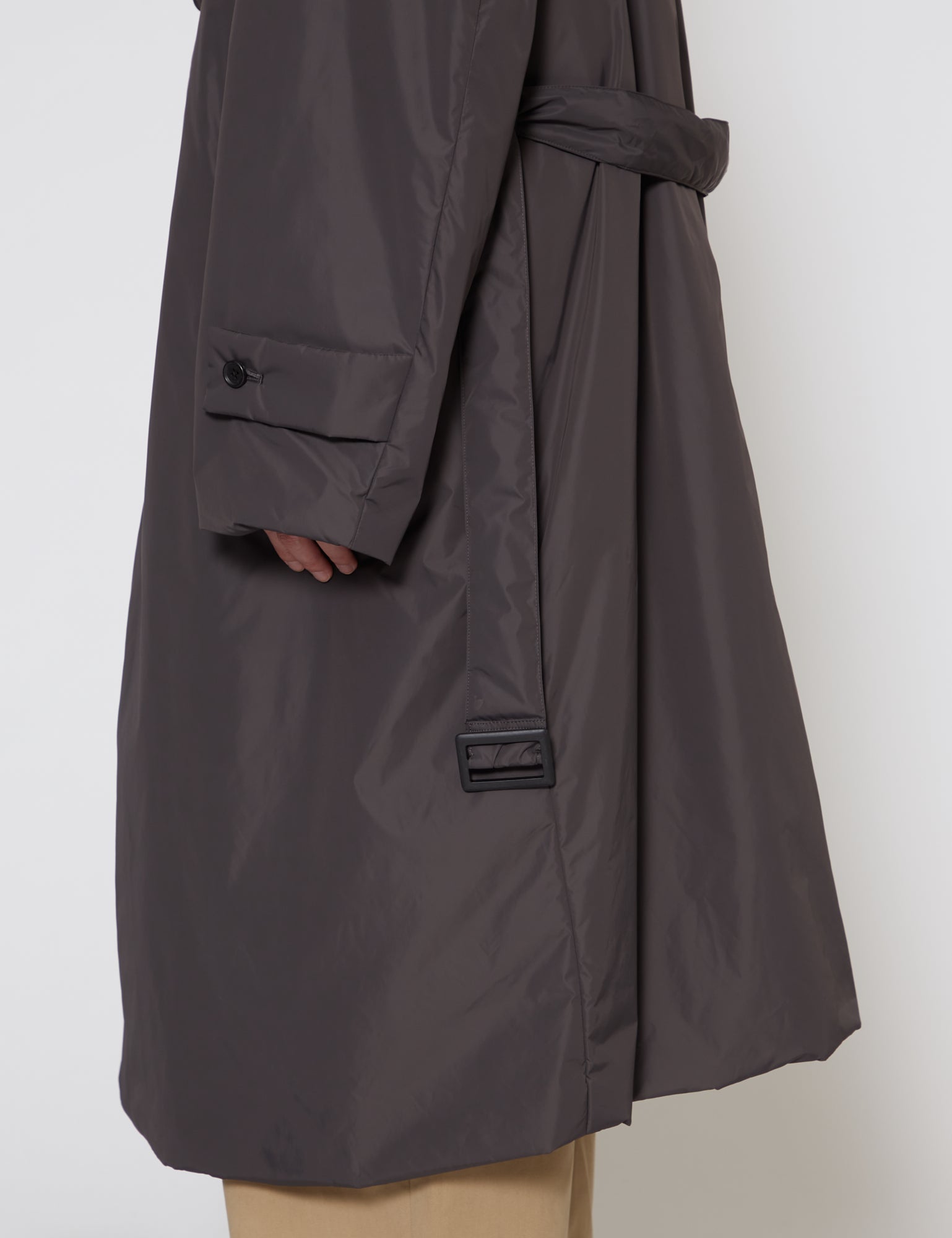 CHARCOAL OVERSIZED PADDED COAT