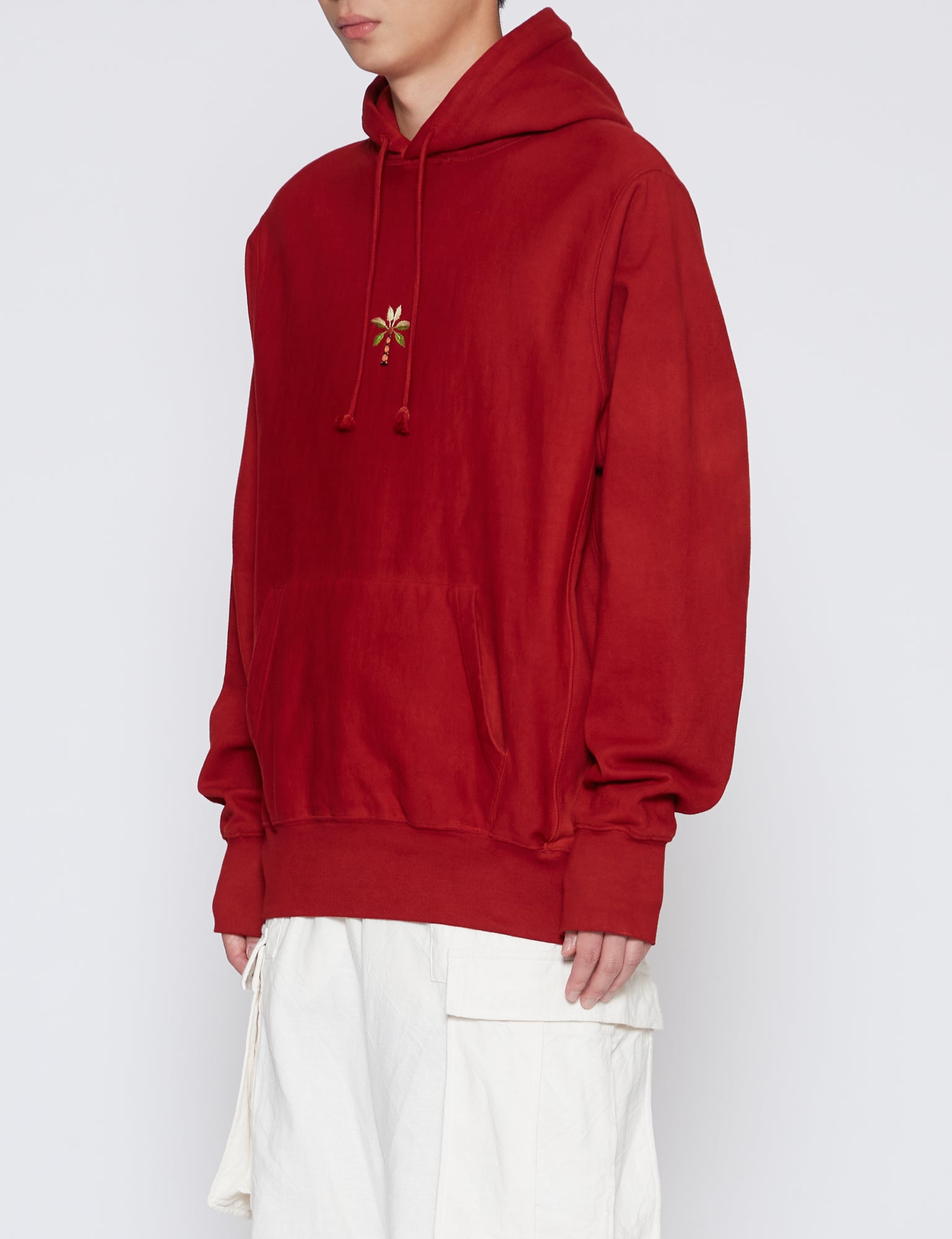 RED BLOOM HOODED SWEATER