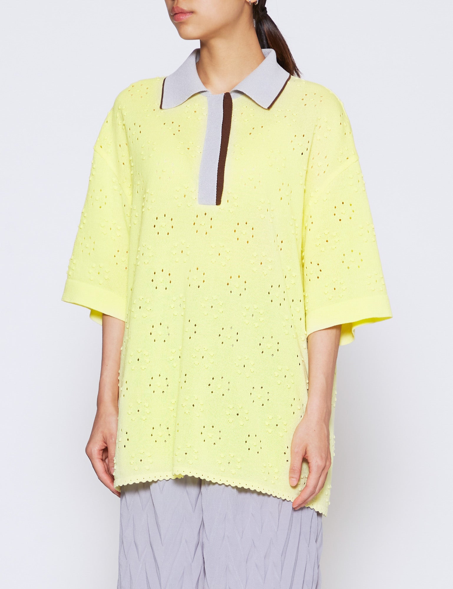 YELLOW FYNN KNIT TOP