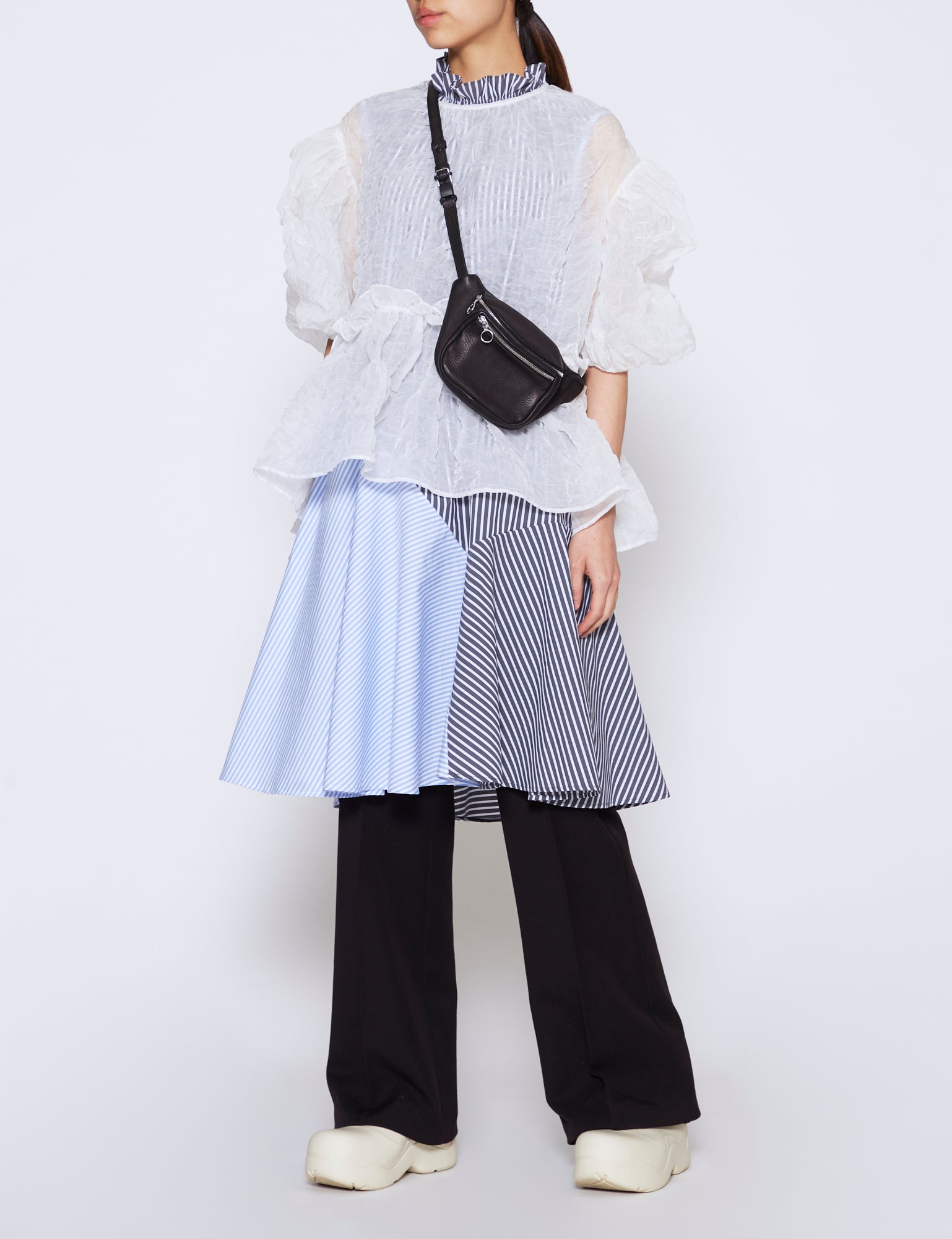 WHITE BUBBLE ORGANZA ADA TOP