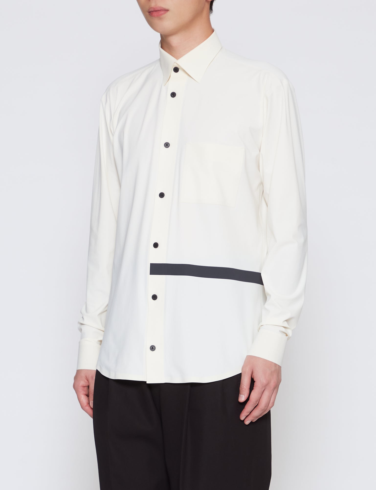 IVORY ULTRASOUND TAPED DRESS SHIRT
