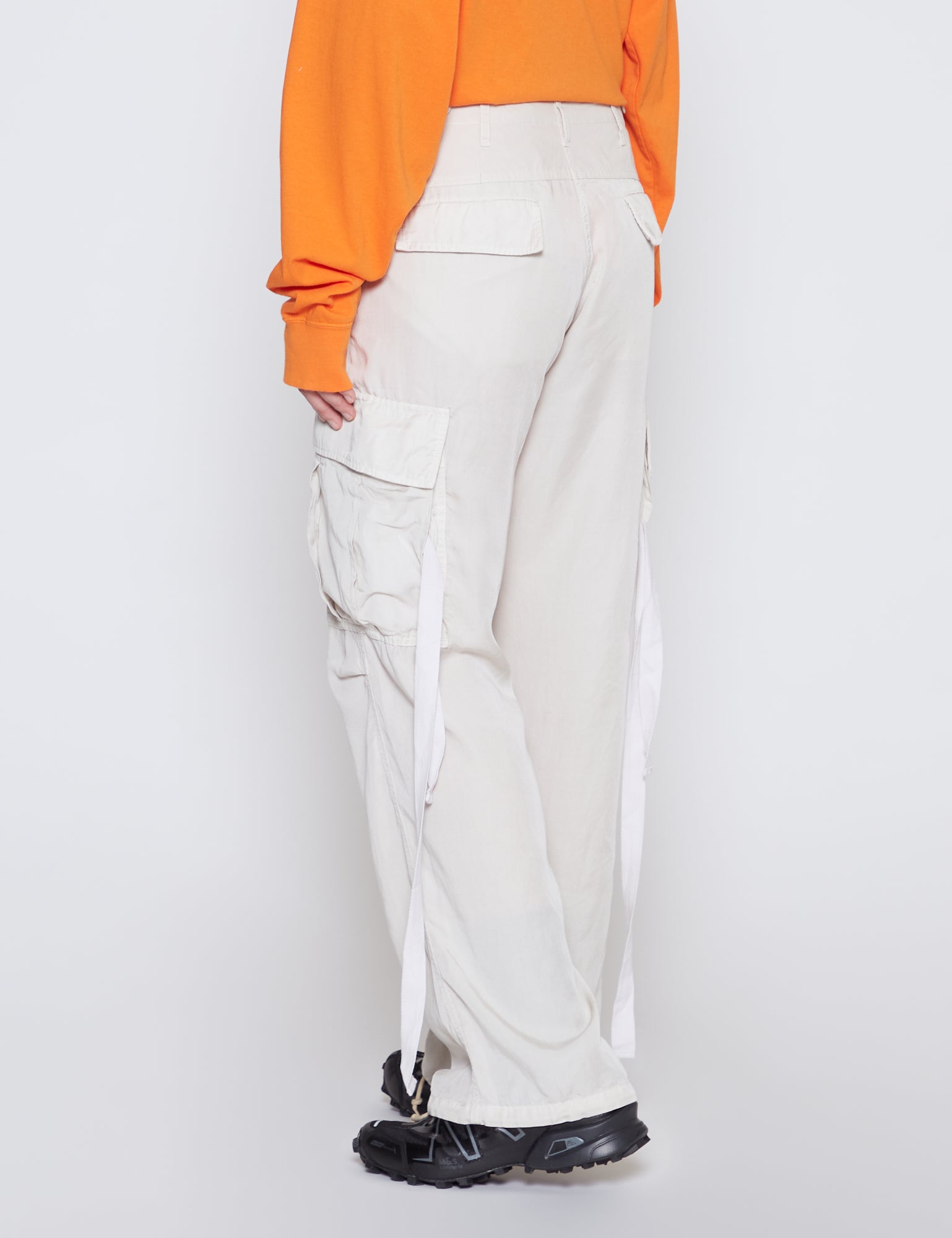 OFF WHITE GARMENT DYE FATIGUE PANTS