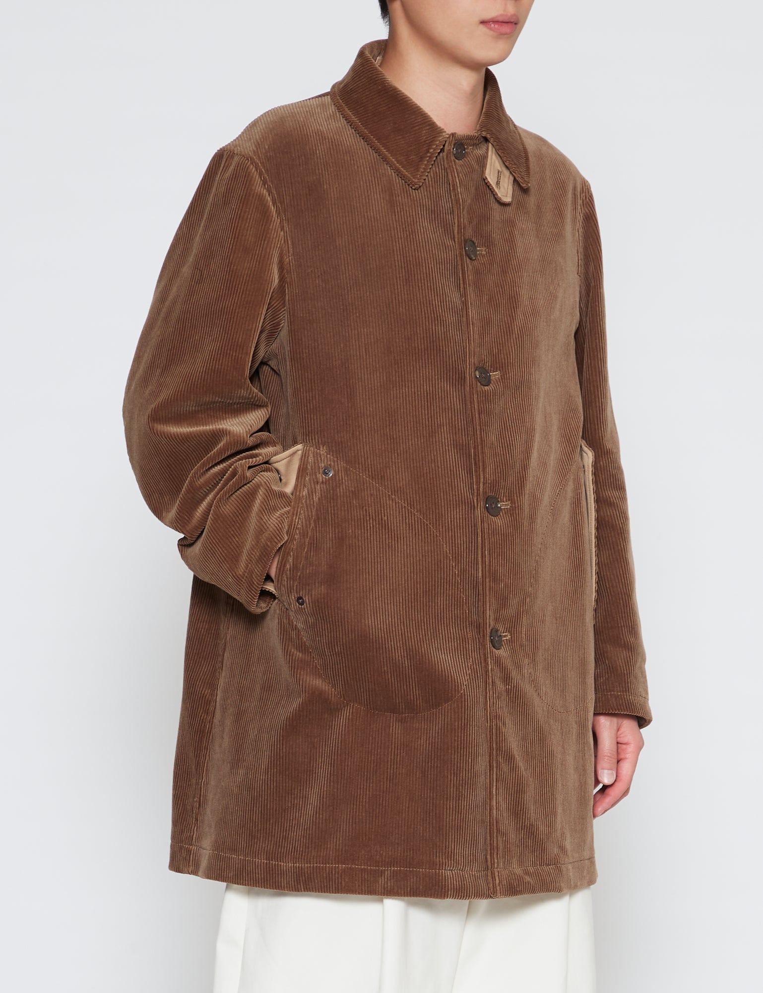 KHAKI CORDUROY COAT