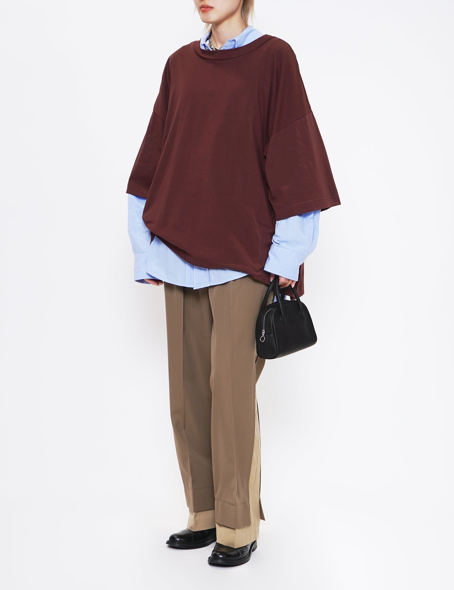 LIGHT BLUE GARMENT DYED DOBBY STRIPED SHIRT