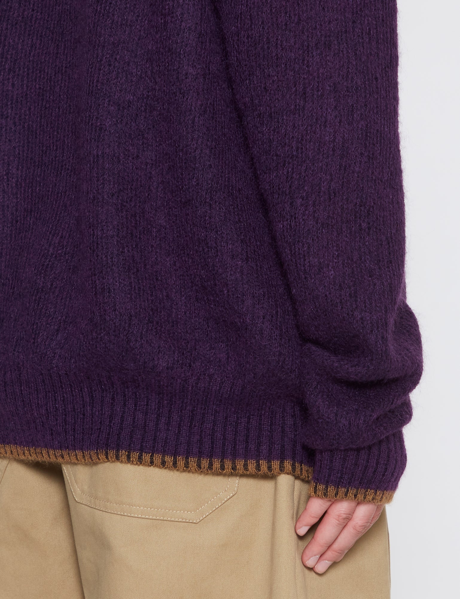 PURPLE AIRY LOOSE KNIT SWEATER