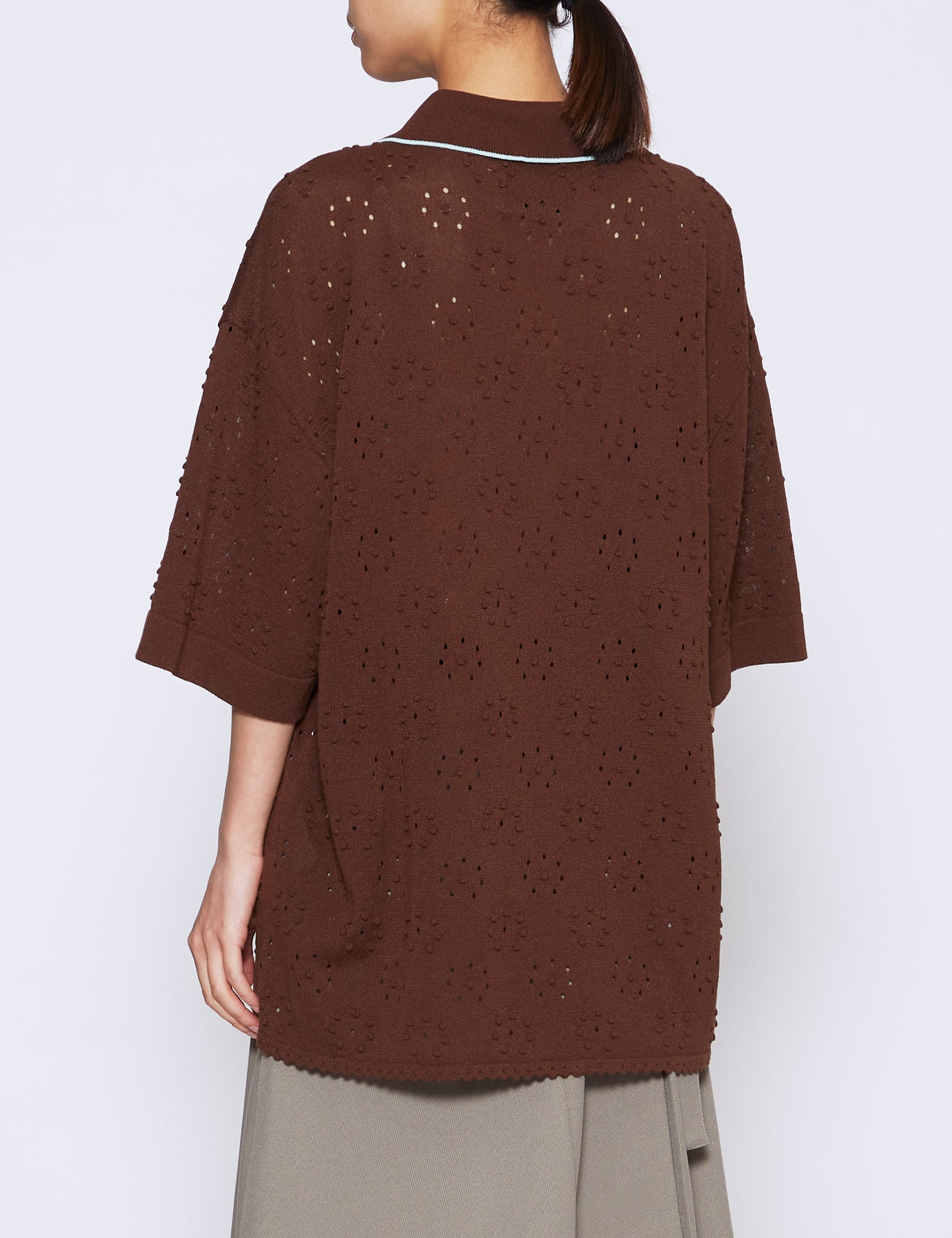 BROWN FYNN KNIT TOP