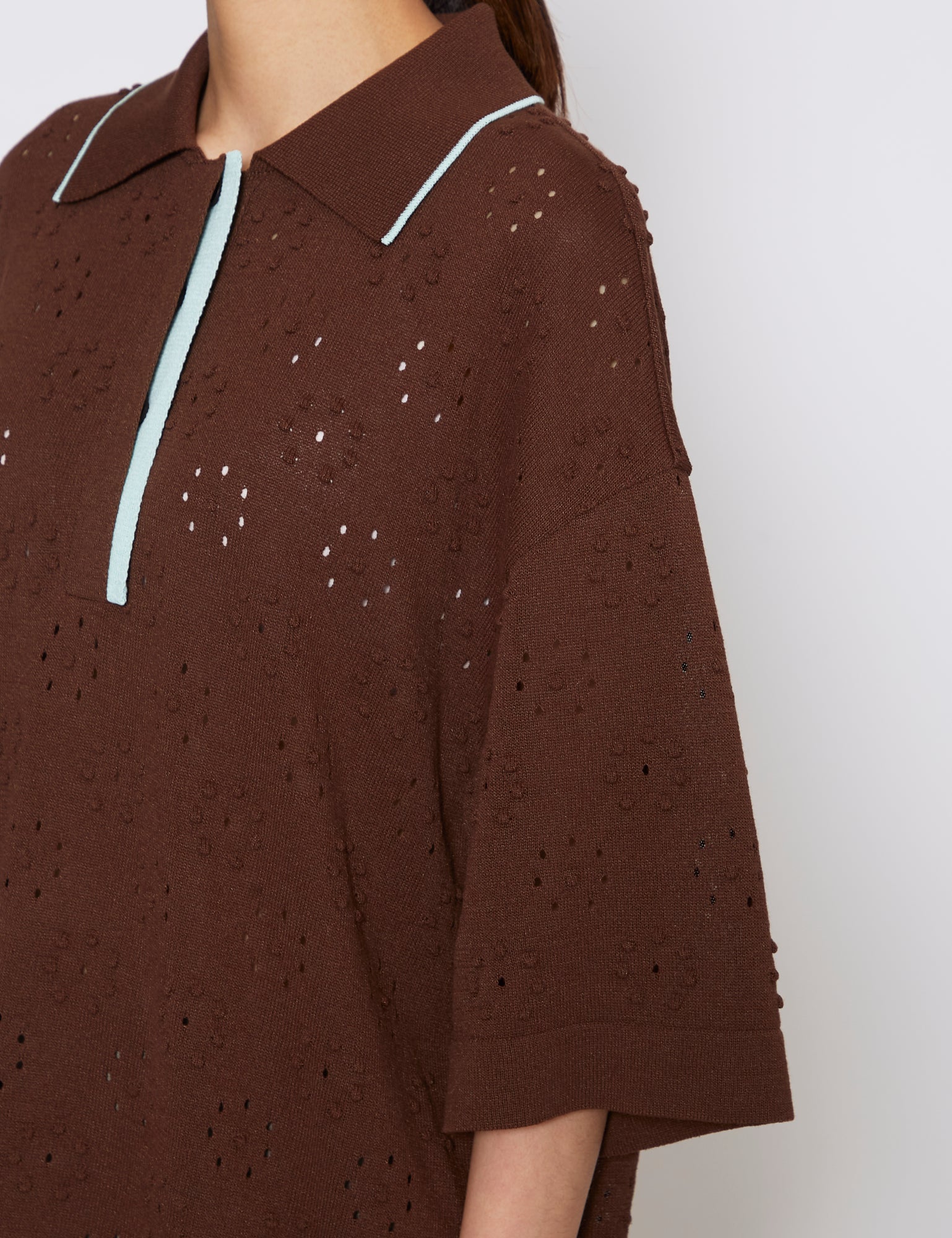 BROWN FYNN KNIT TOP