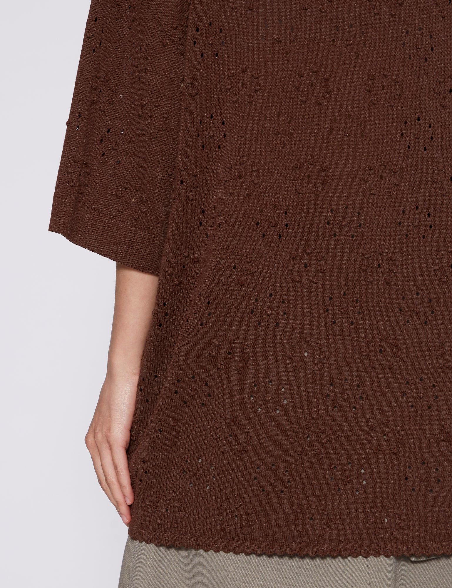 BROWN FYNN KNIT TOP