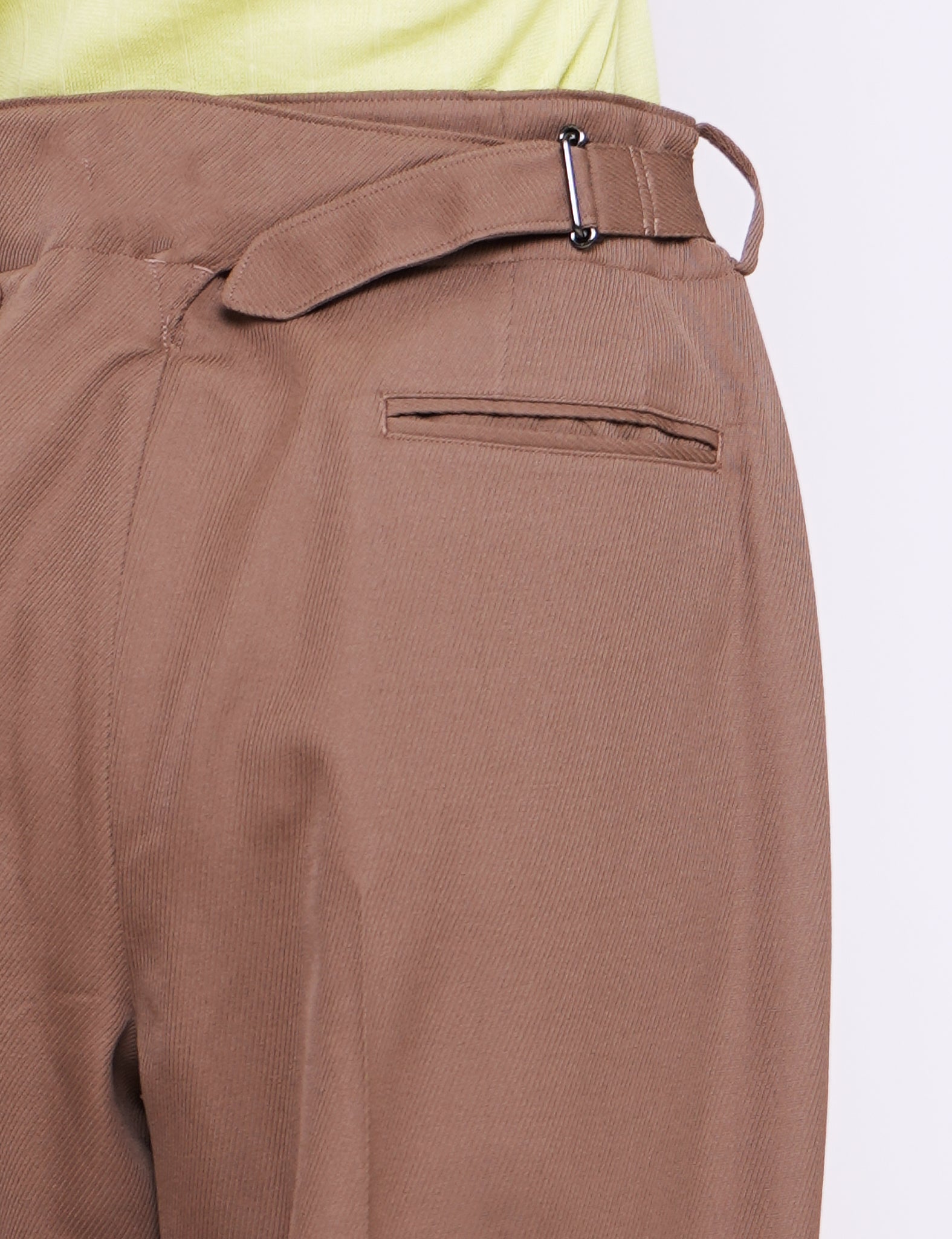 DUSTY TAUPE 2TUCK WIDE GURKHA TROUSERS