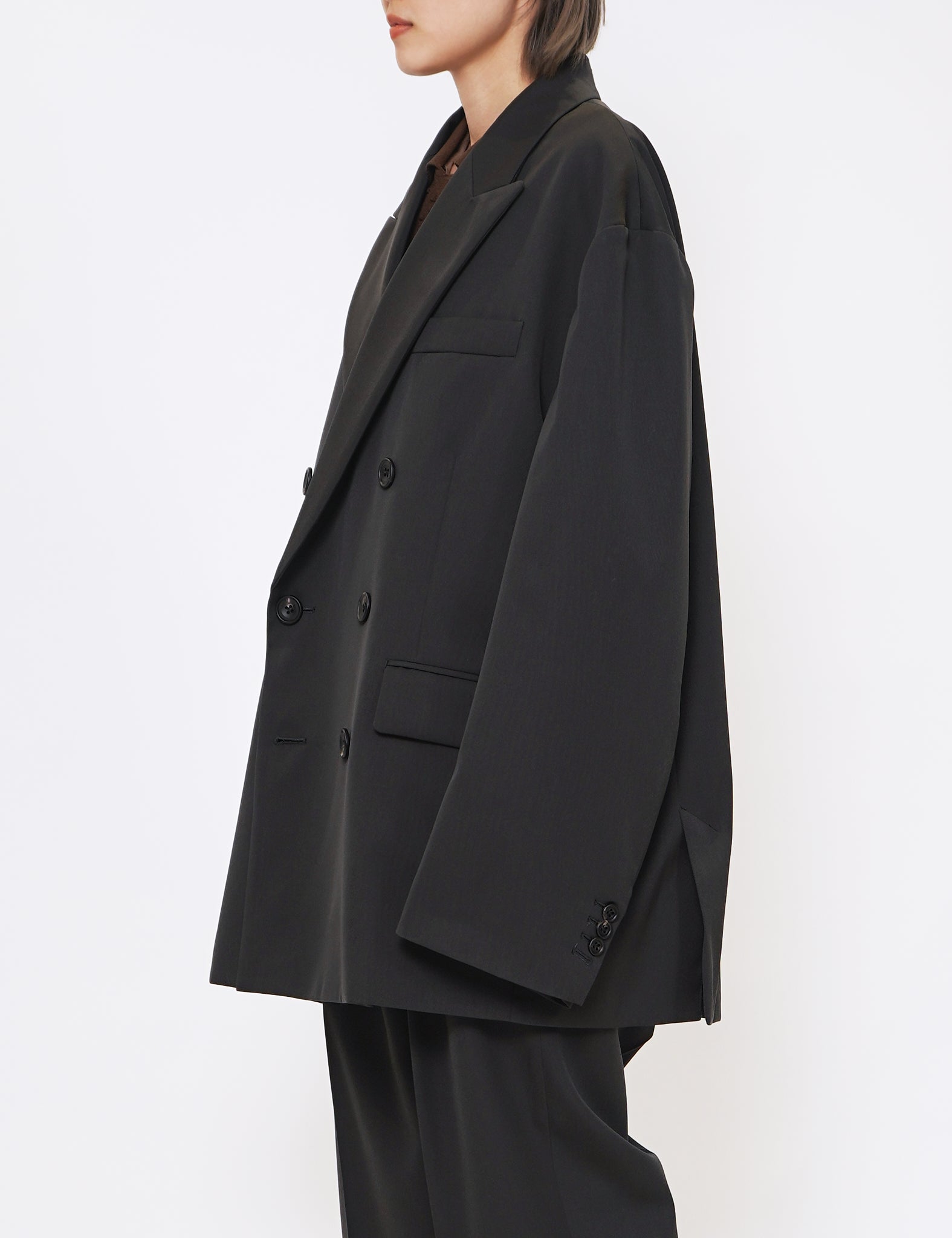 SHADE CHARCOAL OVERSIZED DOUBLE BREASTED JACKET