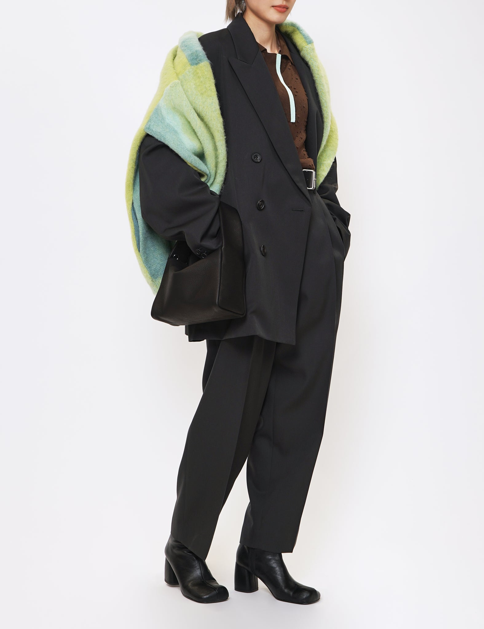 SHADE CHARCOAL OVERSIZED DOUBLE BREASTED JACKET