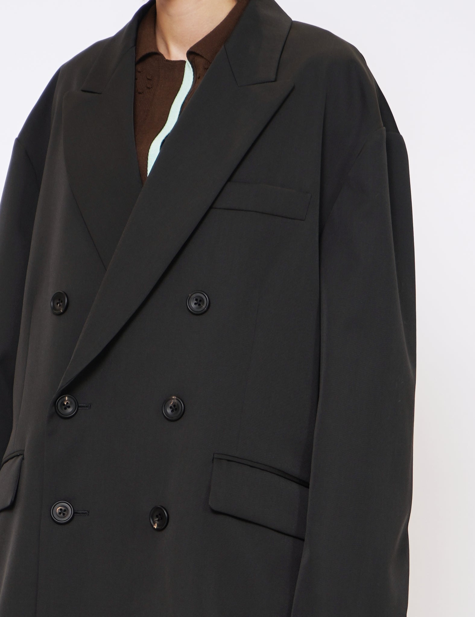 SHADE CHARCOAL OVERSIZED DOUBLE BREASTED JACKET