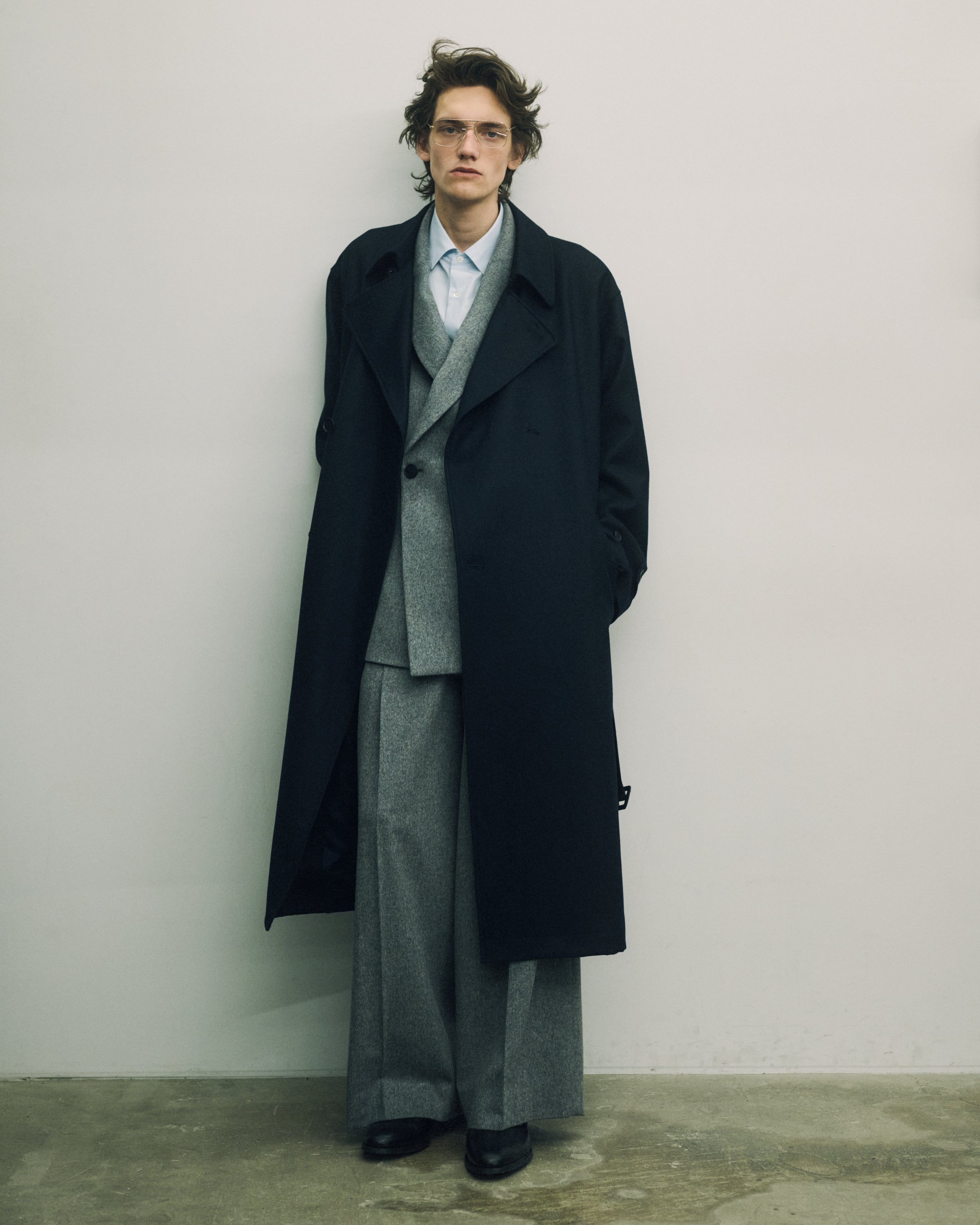 GREY W/CA BEAVER EXTRA WIDE TROUSERS