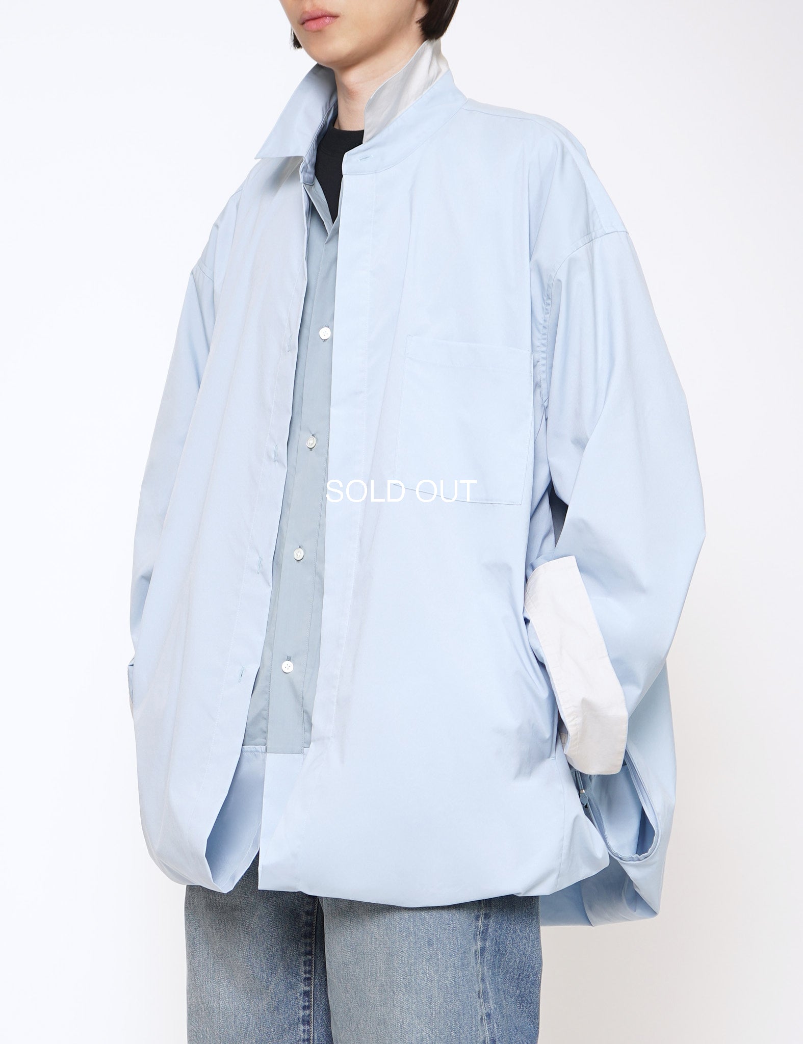 GRAPH LAYER EXCLUSIVE － L.BLUE x G.BLUE OVERSIZED WIND SHIRT