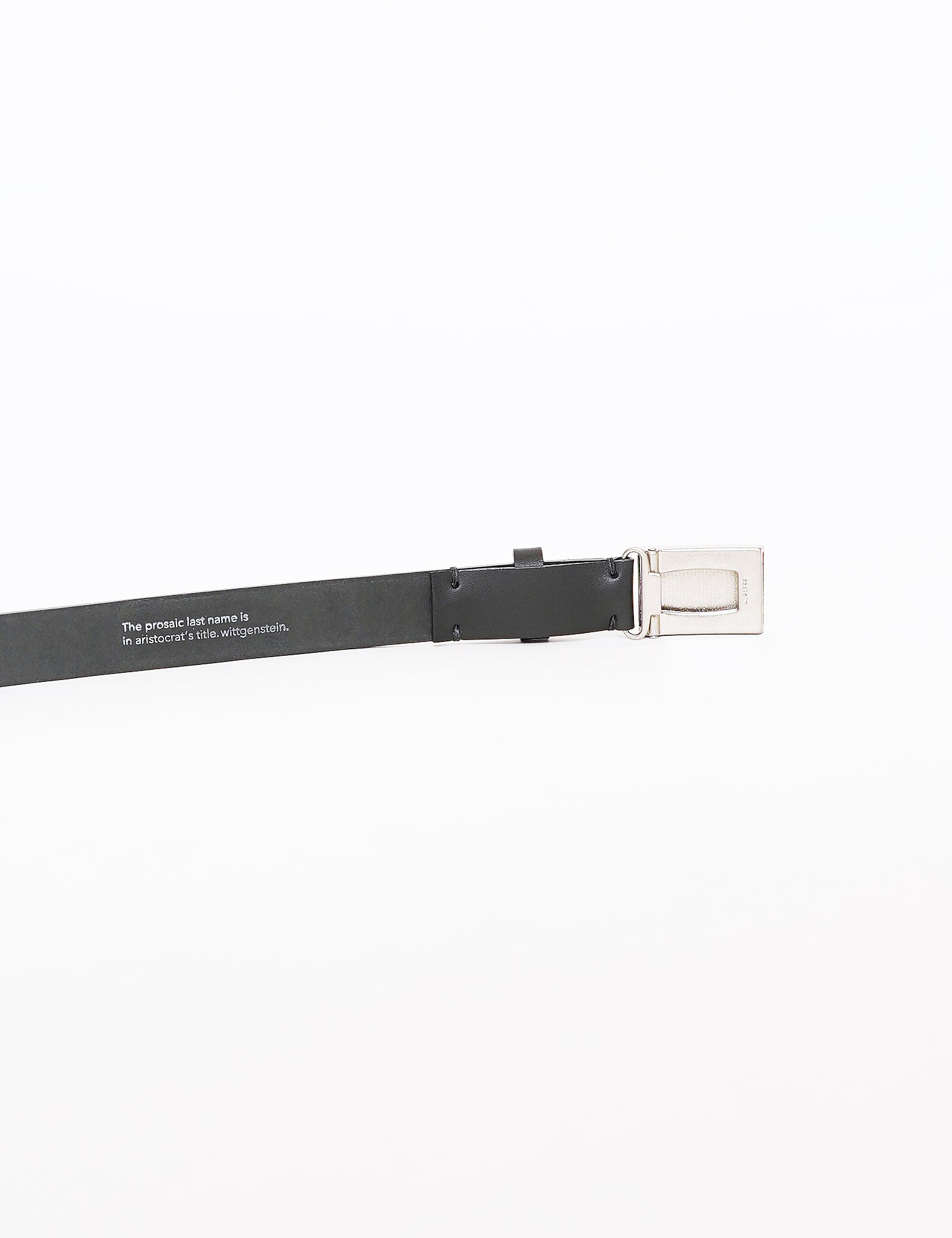 ssstein BLACK PLAIN BUCKLE LEATHER BELT