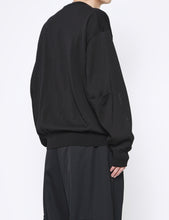 Load image into Gallery viewer, BLACK WOOL SILK KNIT TUCKED LS
