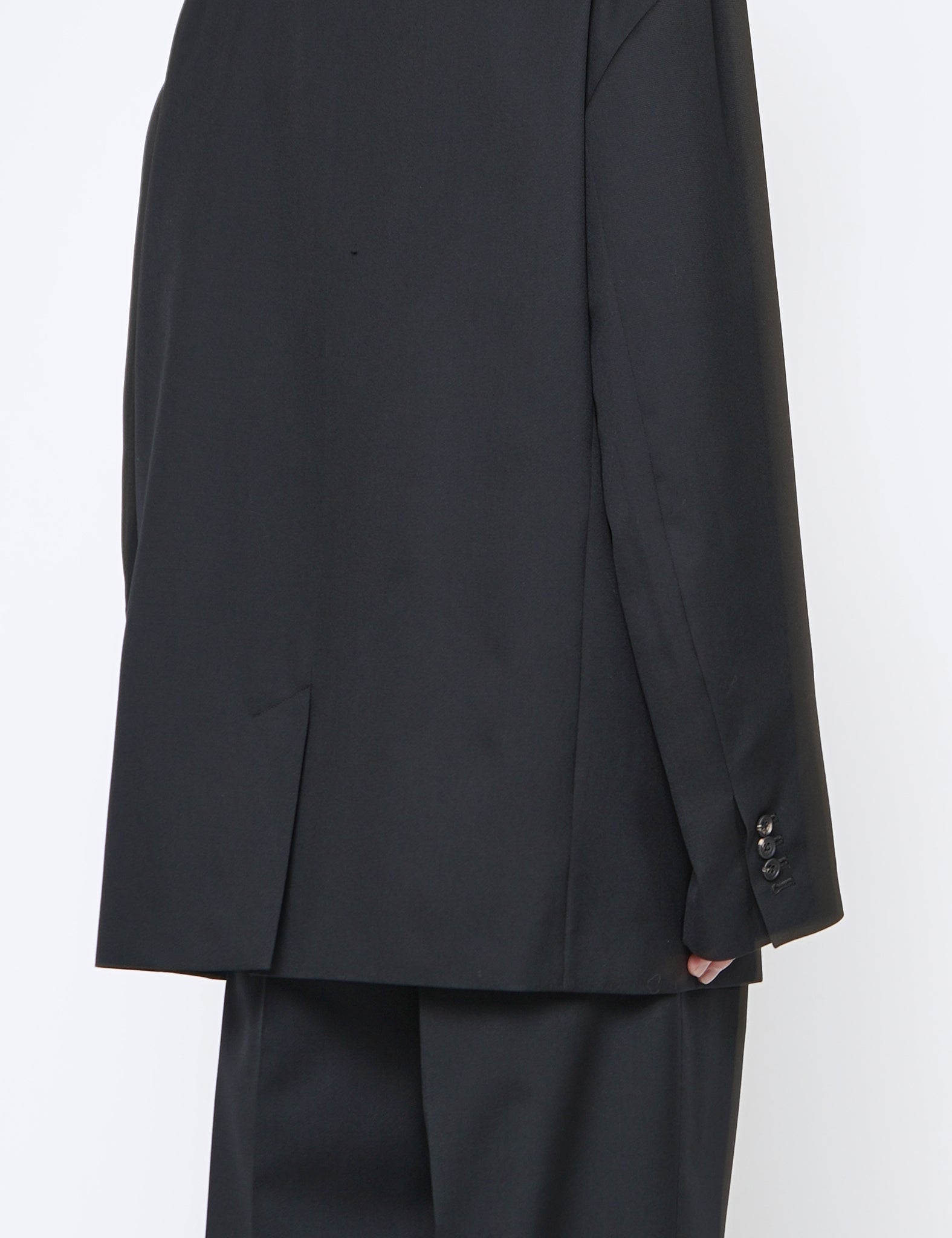 ssstein BLACK OVERSIZED SINGLE BREASTED JACKET