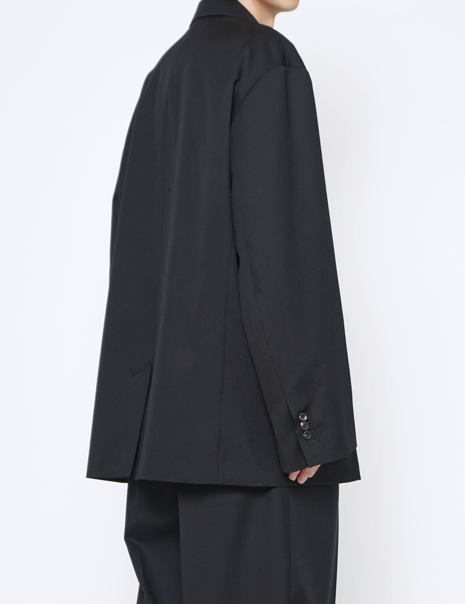 ssstein BLACK OVERSIZED SINGLE BREASTED JACKET