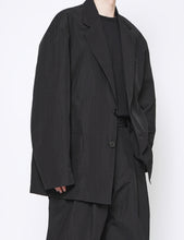 Load image into Gallery viewer, BLACK WINDPROOF NYLON SINGLE BREASTED JACKET
