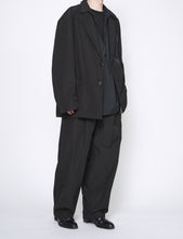 Load image into Gallery viewer, BLACK WINDPROOF NYLON WIDE EASY TROUSERS
