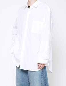 OFF OVERSIZED DOUBLE CUFFS DOWN PAT SHIRT