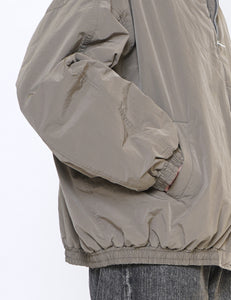 TAUPE WINDPROOF NYLON PADDED JACKET