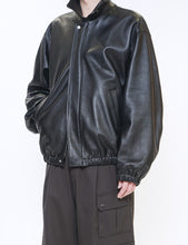 Load image into Gallery viewer, BLACK LEATHER ZIP SHORT JACKET
