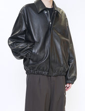 Load image into Gallery viewer, BLACK LEATHER ZIP SHORT JACKET
