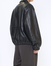 Load image into Gallery viewer, BLACK LEATHER ZIP SHORT JACKET
