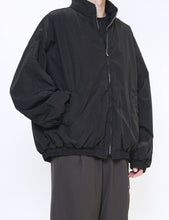 Load image into Gallery viewer, BLACK WINDPROOF NYLON PADDED JACKET
