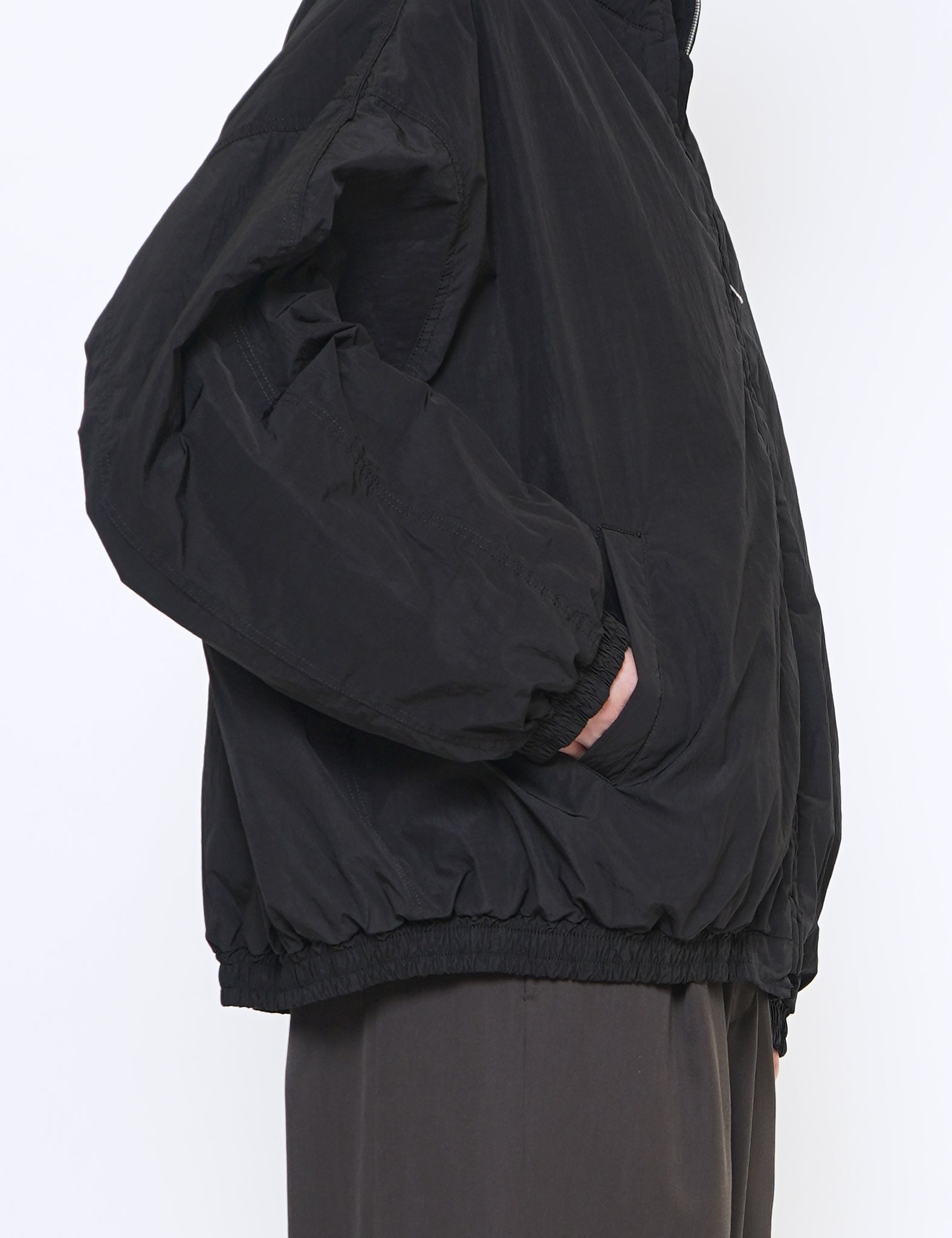 BLACK RECYCLED NYLON PADDED JACKET
