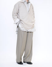 Load image into Gallery viewer, TAUPE BEIGE LONG WIDE TROUSERS
