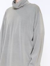 Load image into Gallery viewer, GREIGE WOOL SILK KNIT HIGH NECK LS
