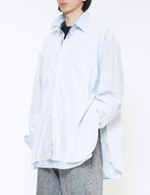 Load image into Gallery viewer, OFF BLUE OVERSIZED LAYERED SHIRT
