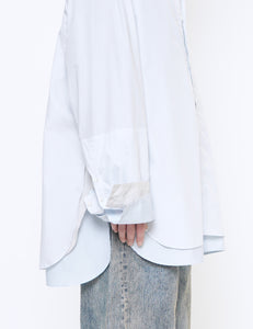 OFF BLUE OVERSIZED LAYERED SHIRT