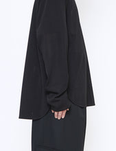 Load image into Gallery viewer, BLACK WOOL SILK KNIT HIGH NECK LS
