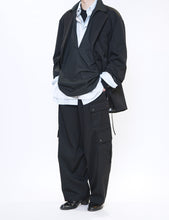 Load image into Gallery viewer, BLACK C/SI TWILL OVERSIZED SKIPPER SHIRT
