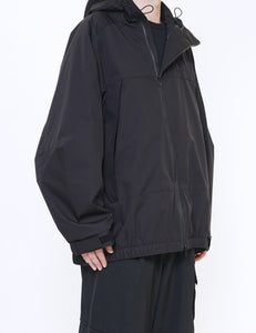 BLACK WEATHER PROTECTION HOODED JACKET