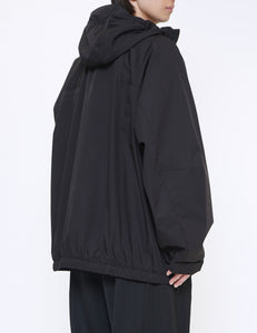 BLACK WEATHER PROTECTION HOODED JACKET