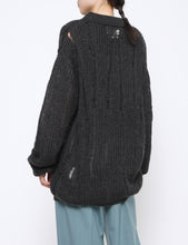 Load image into Gallery viewer, CARBON SILK MOHAIR SKIPPER SWEATER
