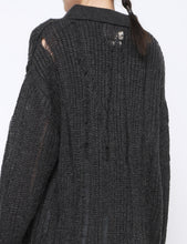 Load image into Gallery viewer, CARBON SILK MOHAIR SKIPPER SWEATER
