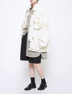 L.YELLOW MULTI POCKETS DETACHABLE UTILITY BLOUSON