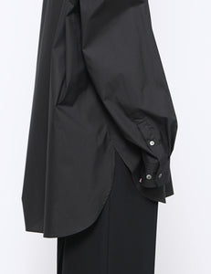 BLACK OVERSIZED DOWN PAT SHIRT