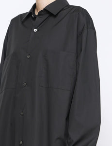 BLACK OVERSIZED DOWN PAT SHIRT