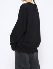 Load image into Gallery viewer, BLACK COTTON SMOOTH KNIT LS
