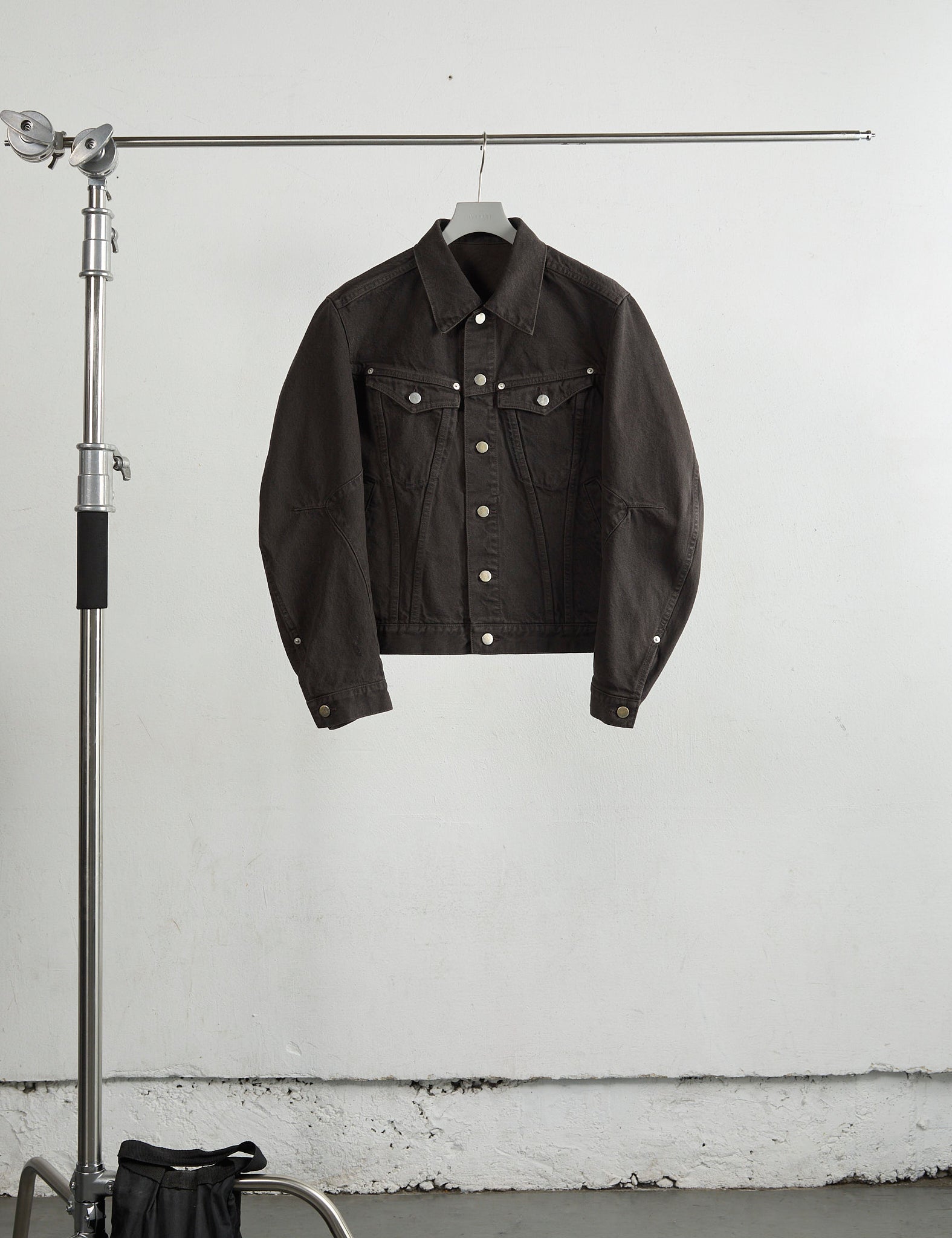 DARK BROWN 3D TRUCKER JACKET
