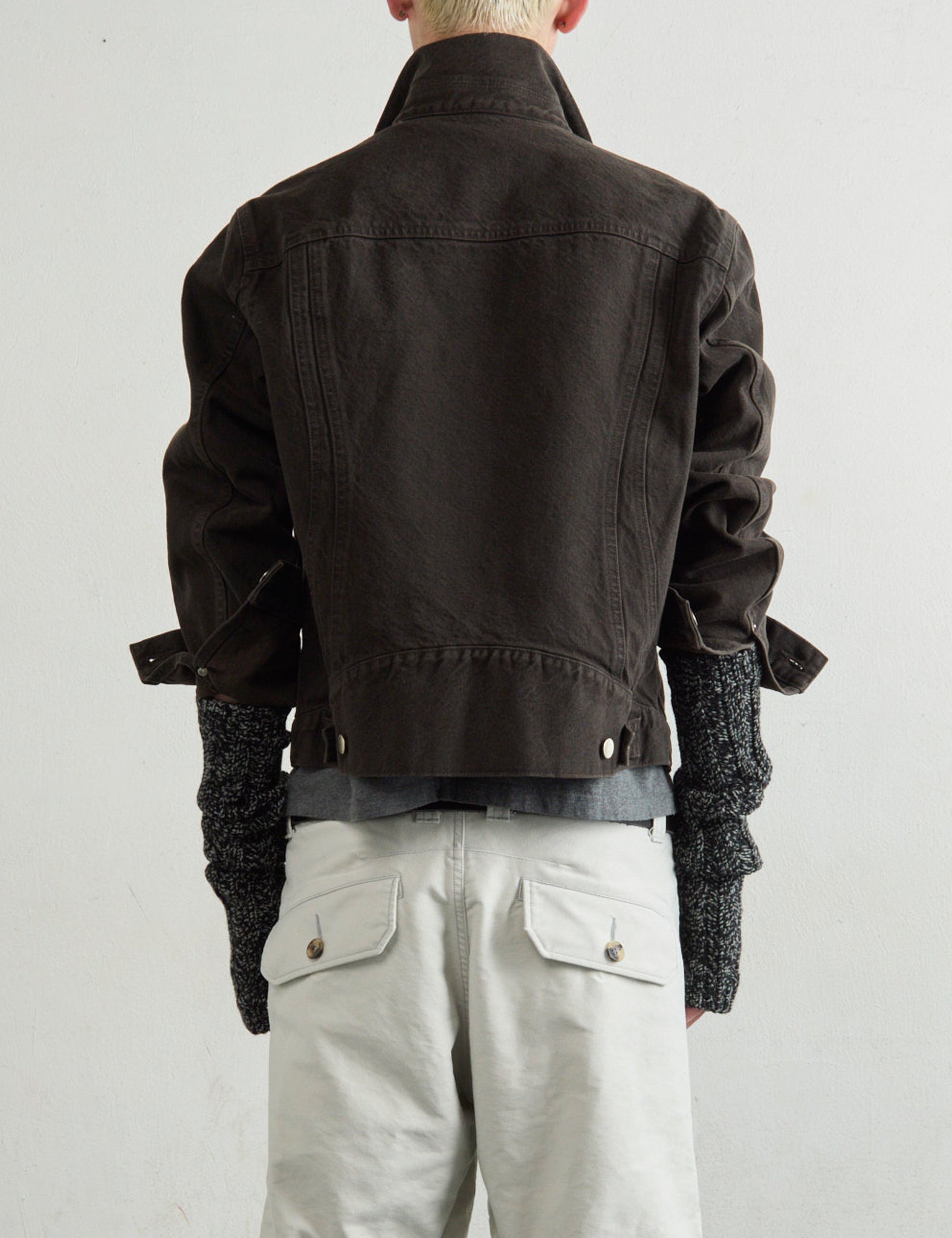 DARK BROWN 3D TRUCKER JACKET