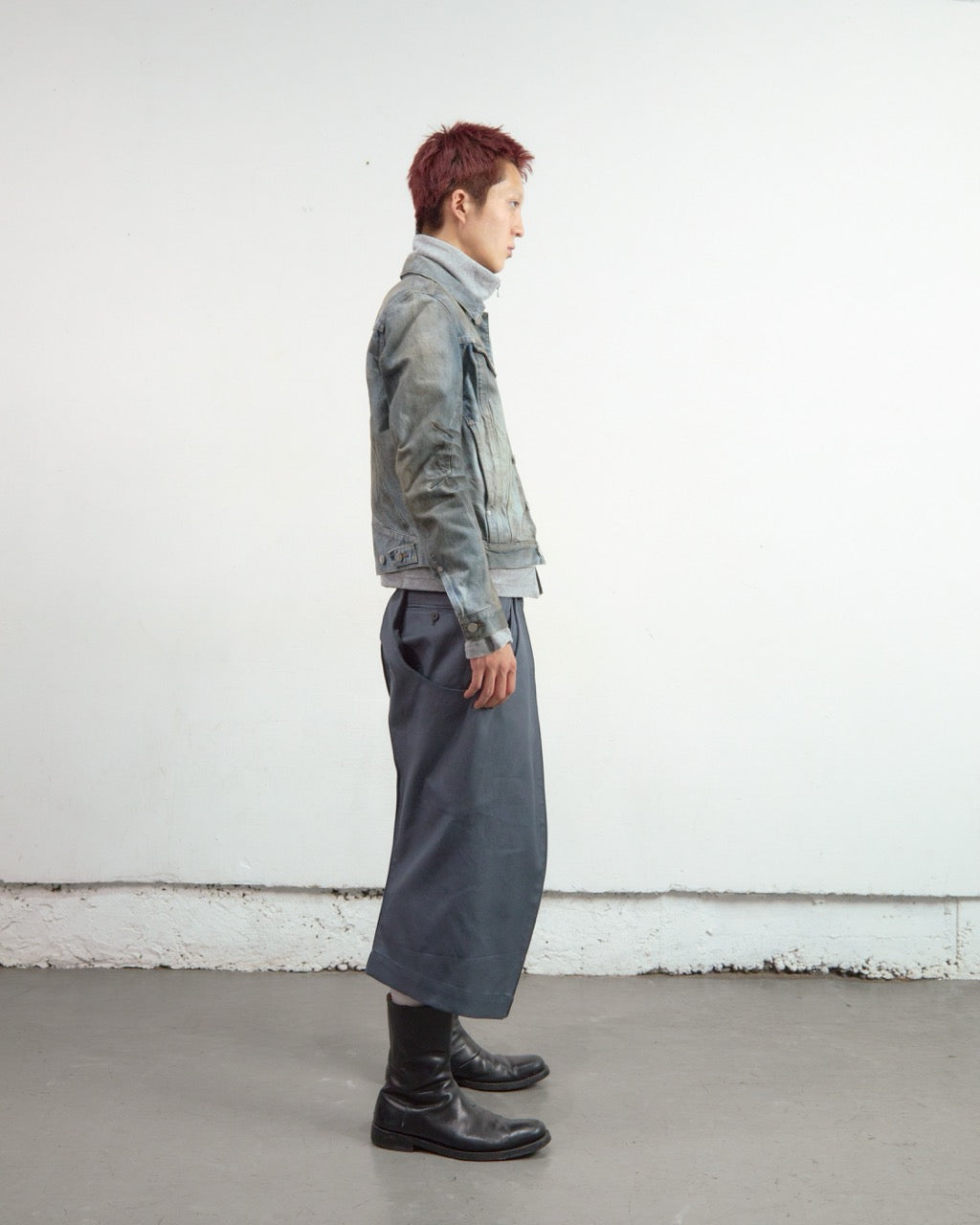 SLATE S CURVED UTILITY CAPRI TROUSERS